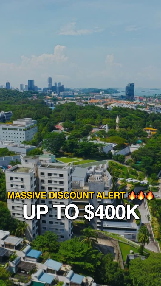Still from a Singapore property ad with a discount-led opening